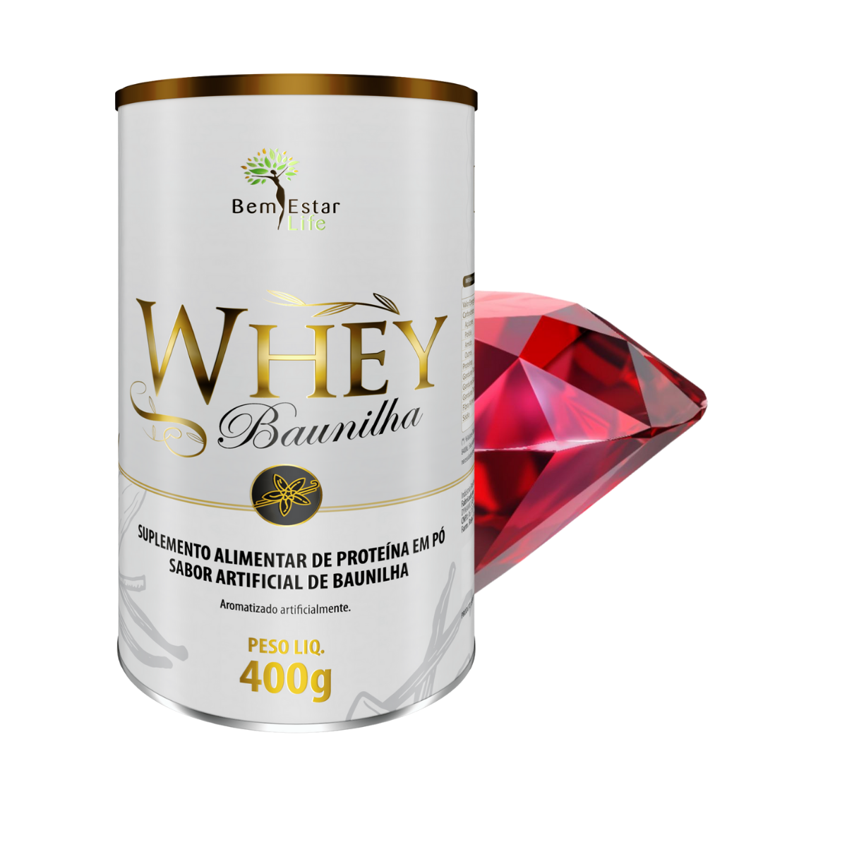 WHEY PROTEIN BAUNILHA 400 GR, *70% ISOLADO / 30% HIDRIOLISADO*