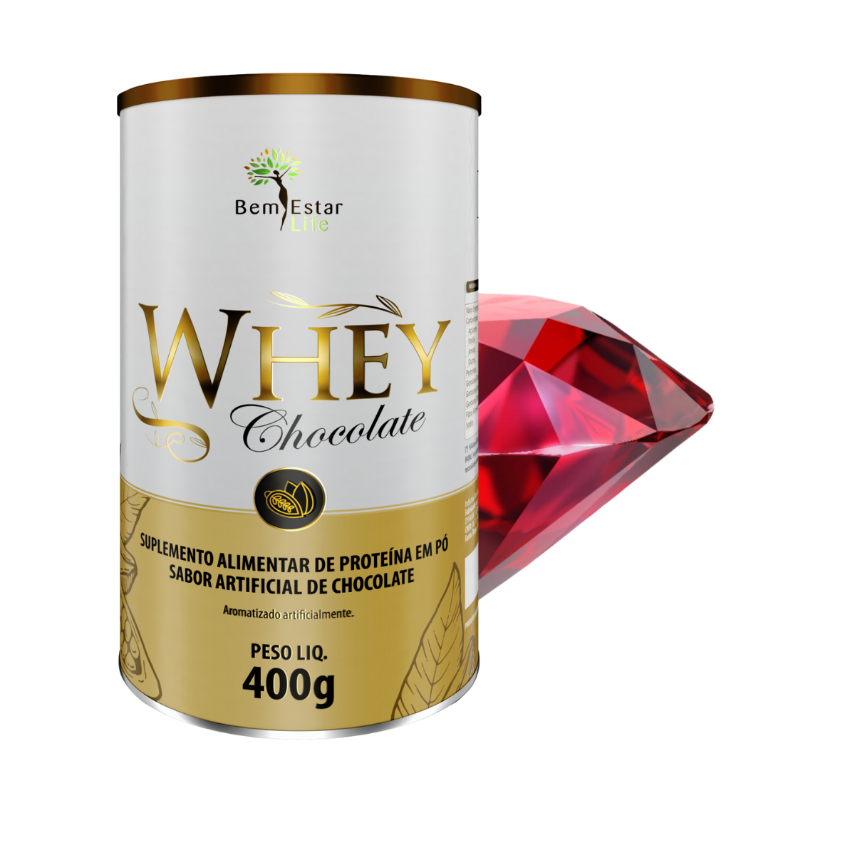 WHEY PROTEIN CHOCOLATE 400 GR, *70% ISOLADO / 30% HIDRIOLISADO*