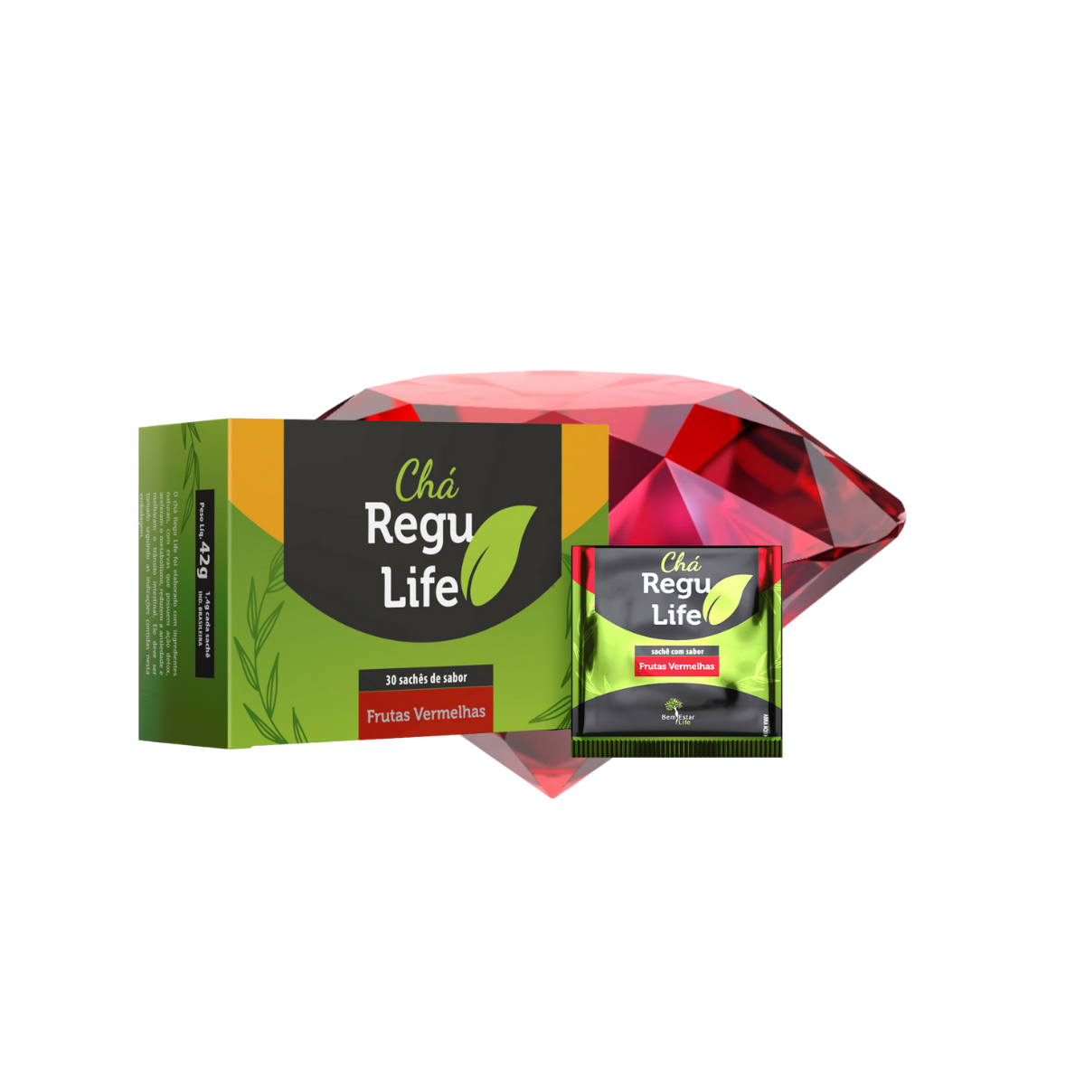 CHA REGU LIFE 30 SACHET *SABOR FRUTAS VERMELHAS*